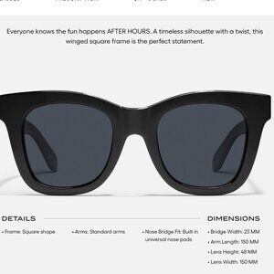 Quay After Hours Polarized matte black Sun Glasses